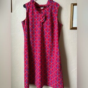 Talbots Red and Blue Anchor Mini Dress size 16 w